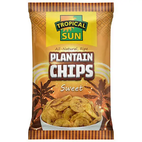 Tropical Sun Plantain Chips Sweet 70g