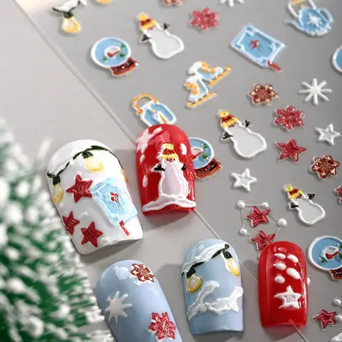 【Christmas Edition】MeoMagic Christmas gel nail stickers Self Adhesive Nail Decoration 5D-0245 (Only stickers)