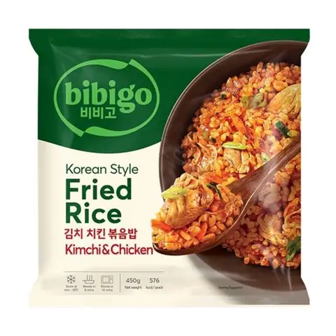 BIBIGO Riz Sauté Coréen au Kimchi et Poulet 450g