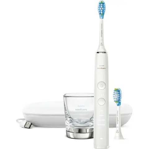 Philips Sonicare DiamondClean 9000 Series- Elektrische Tandenborstel - Oplaadglas - Wit - HX9913/17