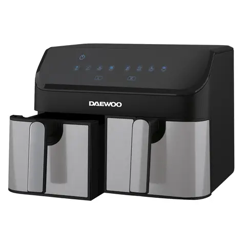 DAEWOO XL Digital Double Drawer Air Fryer - 9L, Black, SDA2616GE