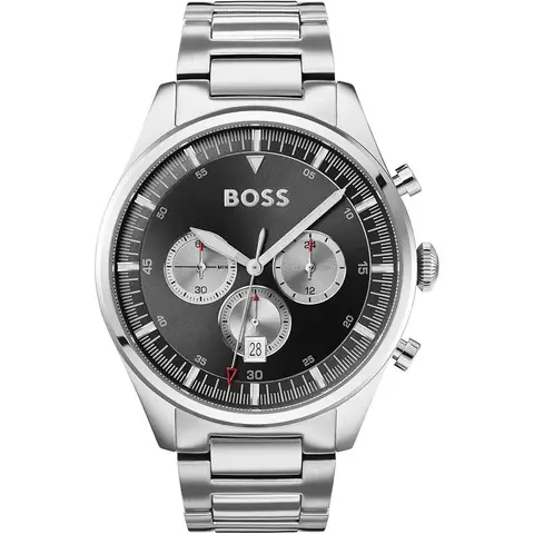 Boss 1513712 Pioneer Collection Silver Plated Stainless Steel Men's Chronograph Quartz Watch