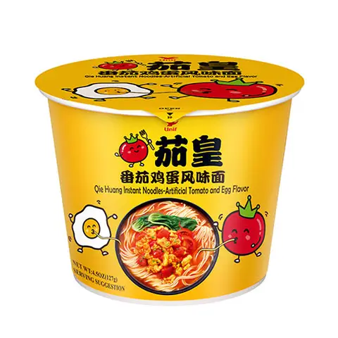 统一茄皇鸡蛋面(桶)127g*12（整箱）