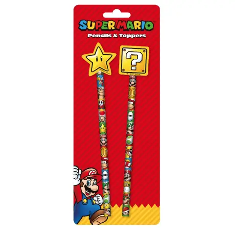 Super Mario Pencil Topper 2Pk
