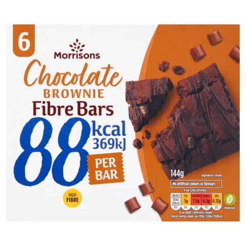 Morrisons Choc Brownie Fibre Bars 6 Pack 144g