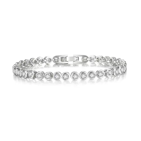 Ever Faith 3MM Cubic Zirconia Adjustable Classic Tennis Bracelet
