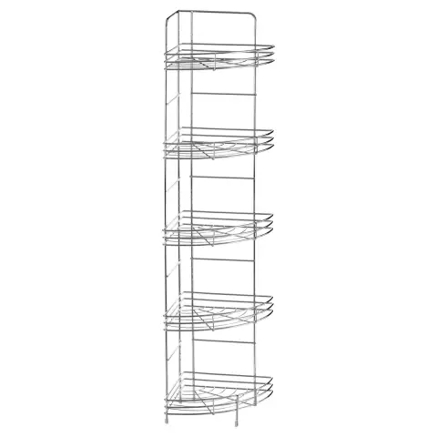 5 Tier Chrome Corner Storage Rack