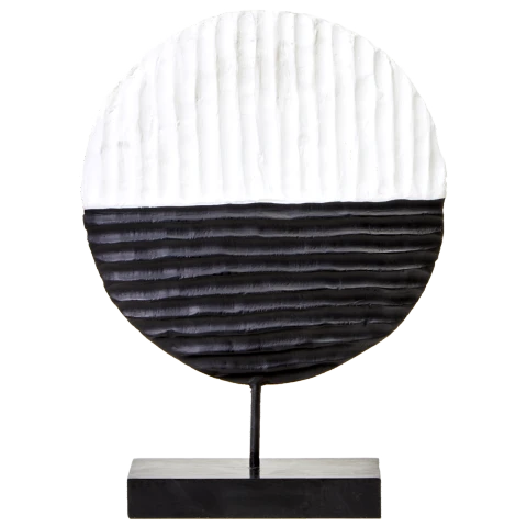 Fifty Five South Sculpture Fidel Round Black/White