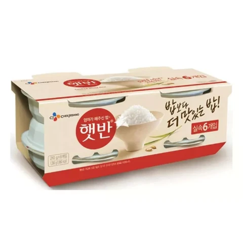 CJ Microwavable Cooked Rice (White) 210g*6