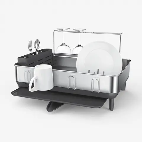 Simplehuman Steel Frame Dishrack, Brushed Stainless Steel