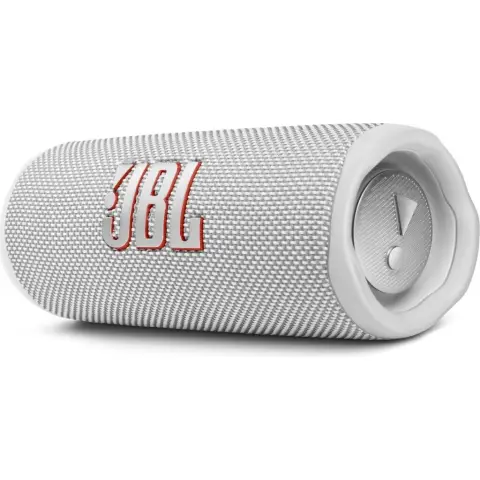 JBL Flip 6 tragbarer Bluetooth-Lautsprecher mit 2-Wege-Lautsprecher-System und kraftvollem JBL Original Pro Sound, bis zu 12 Stunden Spielzeit, Weiß (HK-Version)