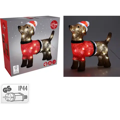 HUND 38CM 40LED ACRYL