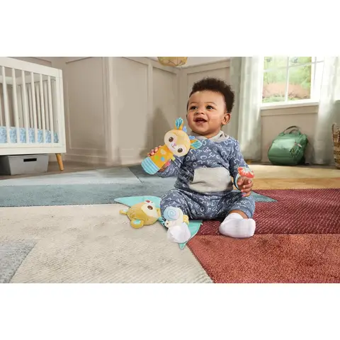 VTech Baby Forest Friends First Discoveries Set Sensory Gift with Comforter & Rattles for Newborns