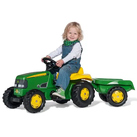 Rolly John Deere Pedal Tractor with Detachable Trailer