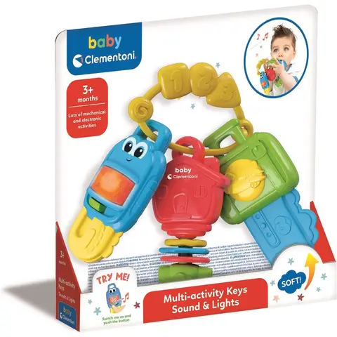 Clementoni baby multi-activiteiten sleutel geluid- en lichtspeelset - 3 sleutels, diverse