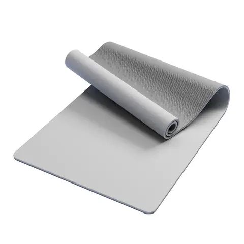 ochama x J.ZAO Tapis de Yoga en TPE Haute Densité, Tapis d'Exercice Épais et Large pour Fitness, Musculation et Gymnastique à Domicile, Texture Antidérapante Optimale, Confort Supérieur et Amorti Renforcé, Usage Unisexe, Gris