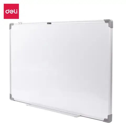 Deli Premium Magnetic Whiteboard 900x600mm - Silver Frame, Ideal for Home Office & Study, 1 Pack