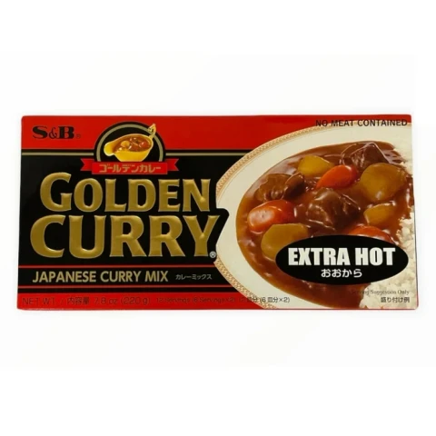 S&B Golden Curry Sauce Mix - Extra Hot 220g