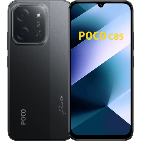 POCO C85 smartphone, 8GB RAM + 256GB opslag, Obsidia Zwart