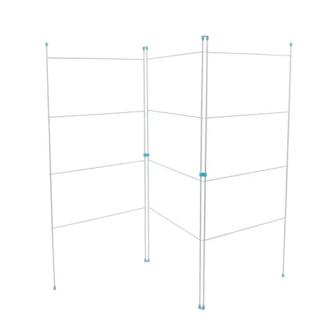 JVL Three Panel Folding Laundry Washing Clothes Airer - White