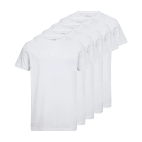 Claudio 5er-Pack T-Shirts aus Baumwolle Weiß Größe L