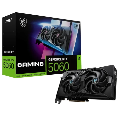 MSI GeForce RTX 5060 8G Gaming OC Grafikkarte - NVIDIA Blackwell 2625 MHz Boost 8GB GDDR7 DLSS 4 PCIe 5 HDMI 2.1b DisplayPort 2.1b