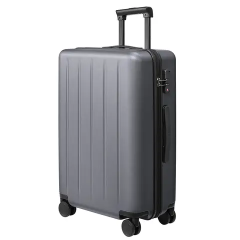 NINETYGO Danube, valise cabine, approuvée par les compagnies aériennes, idéale pour des voyages de 5 à 7 jours, double roue pivotante, coque en polycarbonate 100 % rigide, serrure TSA, gris étoilé, 24 pouces