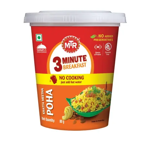 MTR Instant Khatta Meetha Poha Cup 80g