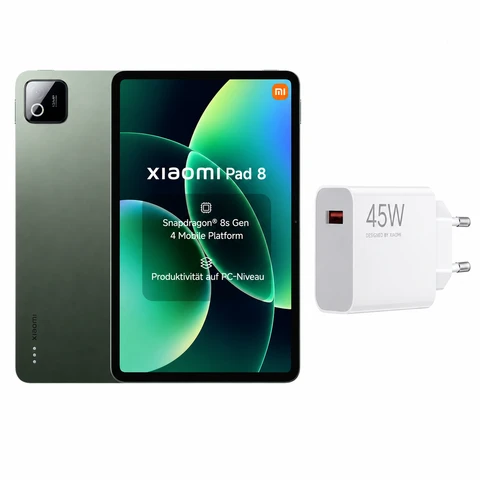 Xiaomi Pad 8 8 GB RAM 256 GB ROM Kieferngrün + Xiaomi 45 W Turbo-Ladegerät EU, Bundle