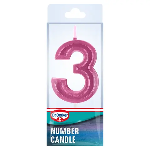 Dr. Oetker Number 3 Candle