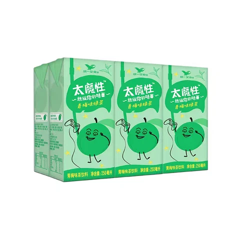 【durstlöschend】Uni-President Teegetränk mit grüner Pflaumen-Geschmacksrichtung 250 ml x 6 Flaschen