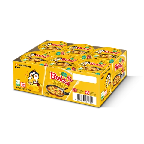 SAMYANG Buldak Hot Chicken Ramen Cheese Small Bowl 70g x 6