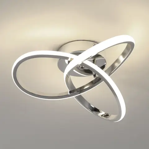 Goeco Dimmbares LED-Deckenlicht 40W Ø40CM 4500LM 3000K-6000K Fernbedienung Schwarz für Schlafzimmer Küche Flur