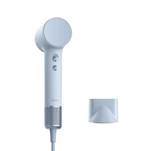 Laifen Mini-Haartrockner, Negativ-Ionen-Haartrockner mit bürstenlosem Motor (110.000 U/min), schnelltrocknend, leiser Reisetrockner (Blau)