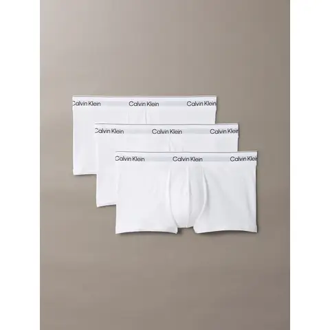 Calvin Klein 3 Pack Low Rise Trunks - Icon Cotton Stretch - Wit L