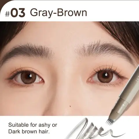 JUDYDOLL Crayon à sourcils liquide n° 03 Gris brun