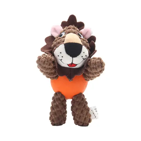 Blinkit Dog Plush Toys with Squeaker, Thick Corduroy & Natural Rubber, Teeth Cleaning Chew Toy, Soft Stuffed Plush Toys for All Dog Breeds