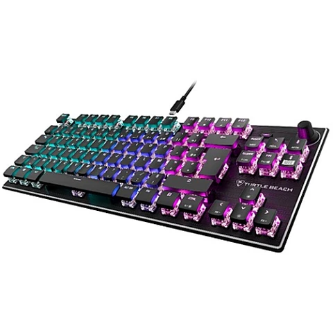 Turtle Beach Vulcan TKL Clavier gaming mécanique - Format compact TKL - Interrupteurs linéaires Titan - RGB touche par touche - Châssis aluminium - Commandes multimédia - Noir