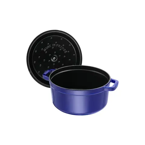 Staub Bräter 28 cm rund dunkelblau