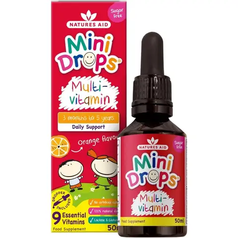 Natures Aid Mini Daily Wellness Support Drops Multivitamin for Babies & Kids - 50ml