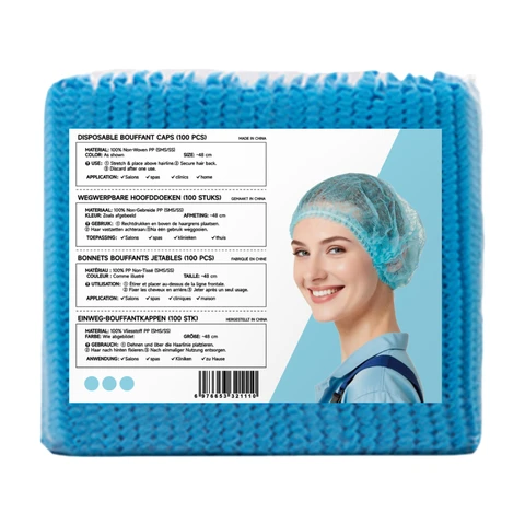 YIJINCHAN Disposable Hair Ties, Blue (100 Pieces/Package)