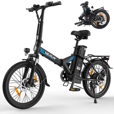 VARUN C20-1 Adult E-bike 14lnch Tire commuting electric bicycle 250W motor city ebike 48V374.4WH battery Electric Bike VARUN 