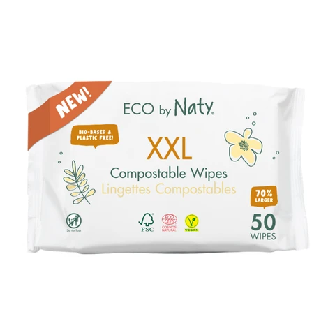 Naty Sensitive Fragrance Free Wipes  XXL 1 Pack