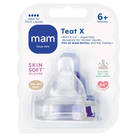 MAM Teat X Skin Soft Silicone 6+ Months 1 Pack