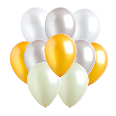 NUTMEG PALE METALLIC MIX LATEX BALLOONS