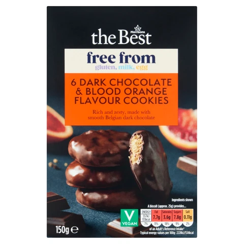 Morrisons The Best Free From Blood Orange Chocolate Cookies 150g