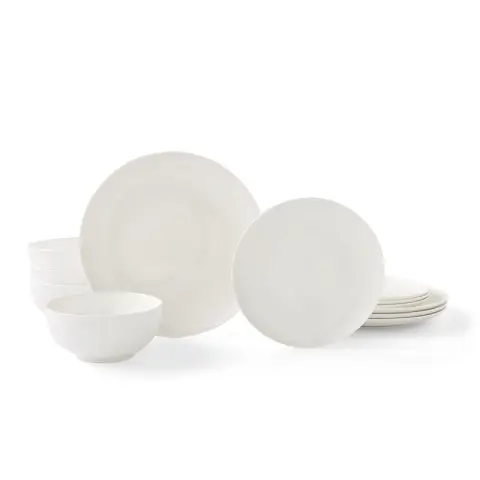 Royal Worcester Serendipity Coupe 12 Piece Fine Bone China Dinner Set