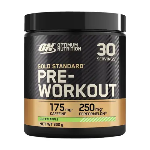 Optimum Nutrition Gold Standard Pre-Workout Powder - Green Apple, 175mg Caffeine, 3.4g Creatine, Beta-Alanine - 330g (30 Servings)