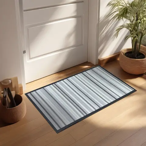 Likewise Doormat Knightsbridge Stripes Grey 50x75cm