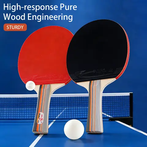 Double Fish 136A Double Paddle Table Tennis Racket Set with 3 Balls
